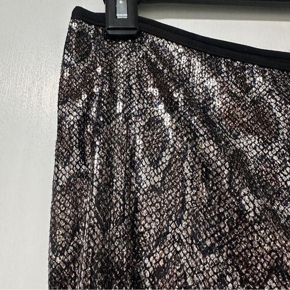Anthropologie Sequin Snake Joni Pants Women’s Size 6 NWT Brown Gray Animal Print - Picture 8 of 16